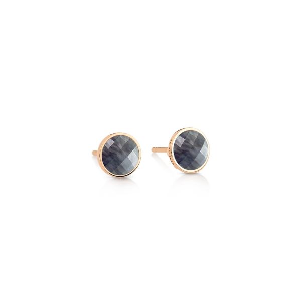 Boucles d'oreilles Ginette NY Pixie Ever Or Rose Nacre Noire