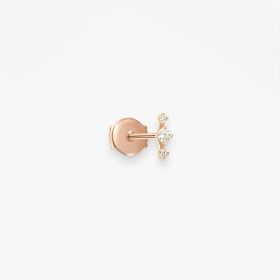 Puce d'oreille Vanrycke Paris Stardust Or rose 18k et diamants