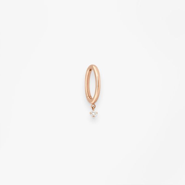 Créole Vanrycke Paris Stardust Or rose 18k et diamant taille S