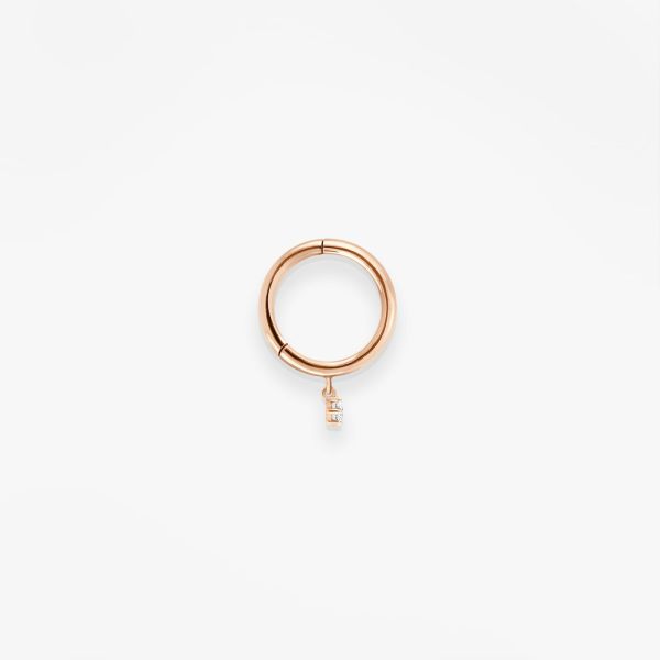 Créole Vanrycke Paris Stardust Or rose 18k et diamant taille S