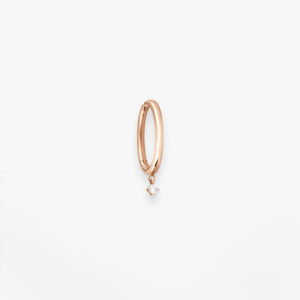 Créole Vanrycke Paris Stardust Or rose 18k et diamant taille M