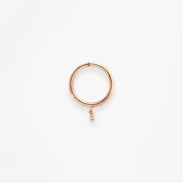 Créole Vanrycke Paris Stardust Or rose 18k et diamant taille M