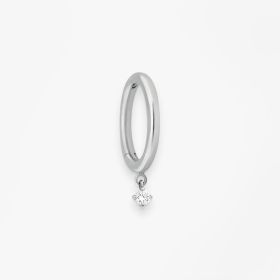 Créole Vanrycke Paris Stardust Or blanc 18k et diamant taille S