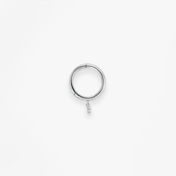 Créole Vanrycke Paris Stardust Or blanc 18k et diamant taille S