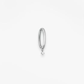 Créole Vanrycke Paris Stardust Or blanc 18k et diamant taille M