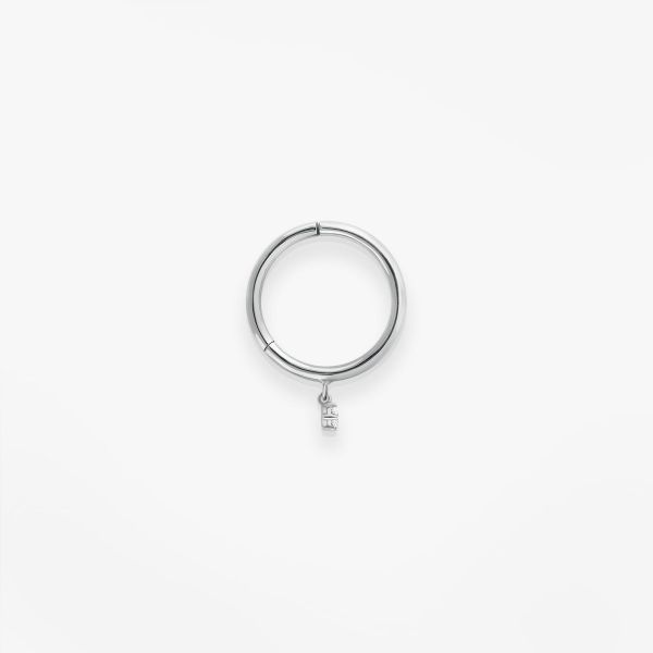Créole Vanrycke Paris Stardust Or blanc 18k et diamant taille M