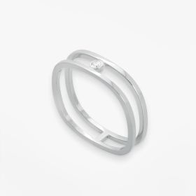 Bague Vanrycke Paris Charlie Or blanc 18k diamant