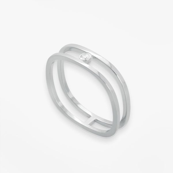 Bague Vanrycke Paris Charlie Or blanc 18k diamant