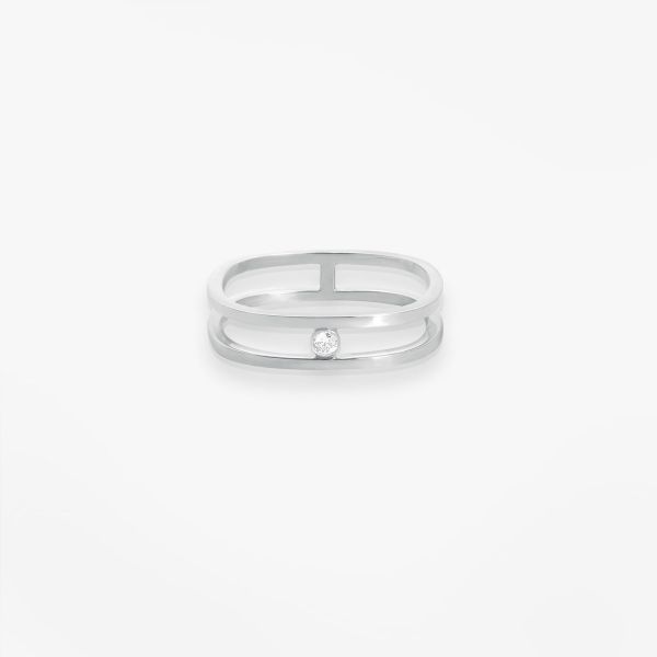 Bague Vanrycke Paris Charlie Or blanc 18k diamant