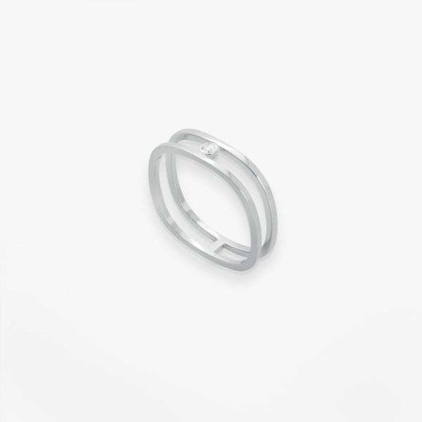 Bague Vanrycke Paris Charlie Or blanc 18k diamant