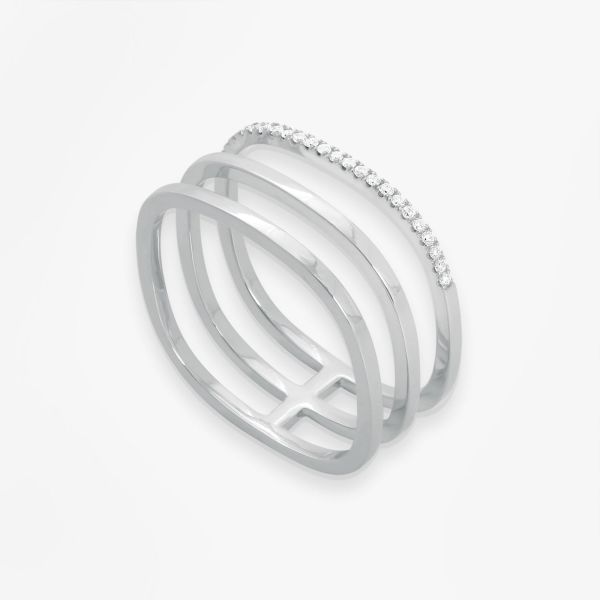 Bague Vanrycke Paris Charlie Or blanc 18k diamants