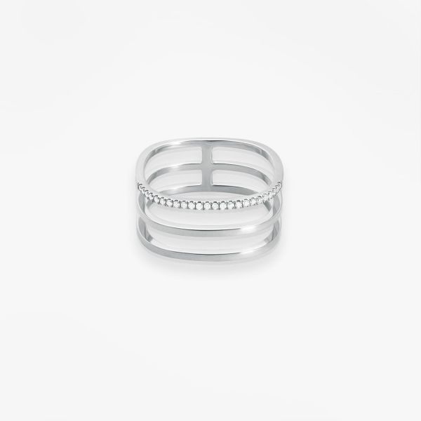 Bague Vanrycke Paris Charlie Or blanc 18k diamants