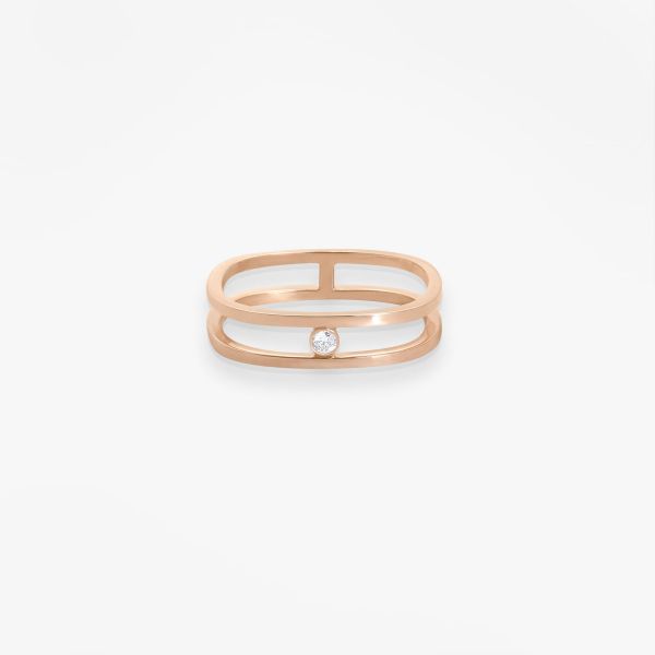 Bague Vanrycke Paris Charlie Or rose 18k diamant