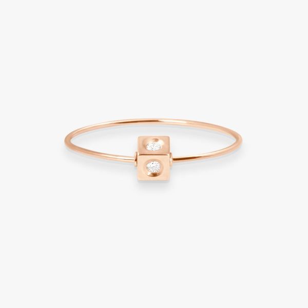 Bague Vanrycke Paris Cubix Or rose 18k diamants