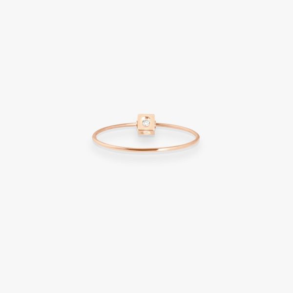 Bague Vanrycke Paris Cubix Or rose 18k diamants