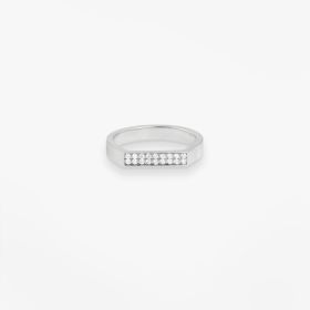 Chevalière Bonnie and Clyde Or blanc 18k diamants