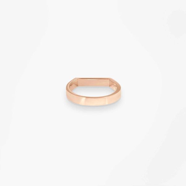 Chevalière Bonnie and Clyde Or rose 18k