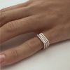 Chevalière Bonnie and Clyde Or rose 18k diamants