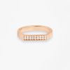 Chevalière Bonnie and Clyde Or rose 18k diamants 0,07ct