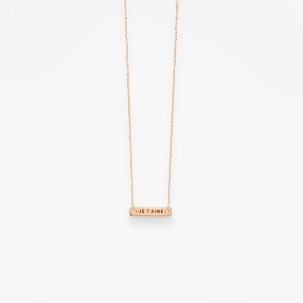 Collier Vanrycke Paris Bonnie and Clyde Or rose 18k