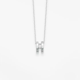 Collier Vanrycke Paris Charlie Or blanc 18k diamant