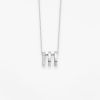Collier Vanrycke Paris Charlie Or blanc 3 anneaux diamant