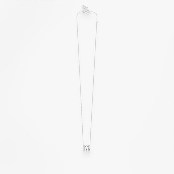 Collier Vanrycke Paris Charlie Or blanc 3 anneaux diamant
