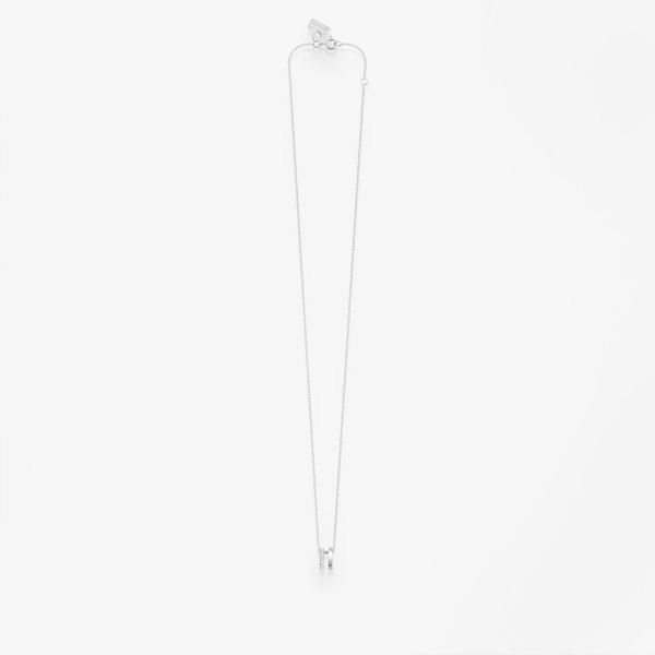 Collier Vanrycke Paris Charlie Or blanc 2 anneaux diamants