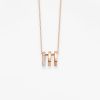 Collier Vanrycke Paris Charlie Or rose 3 anneaux diamants