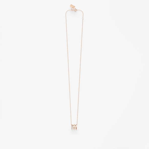Collier Vanrycke Paris Charlie Or rose 3 anneaux diamants