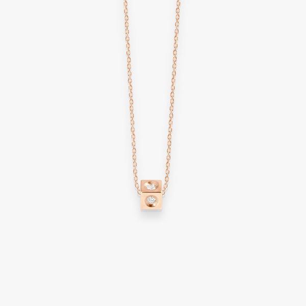 Collier Vanrycke Paris Cubix Or rose 18k diamants