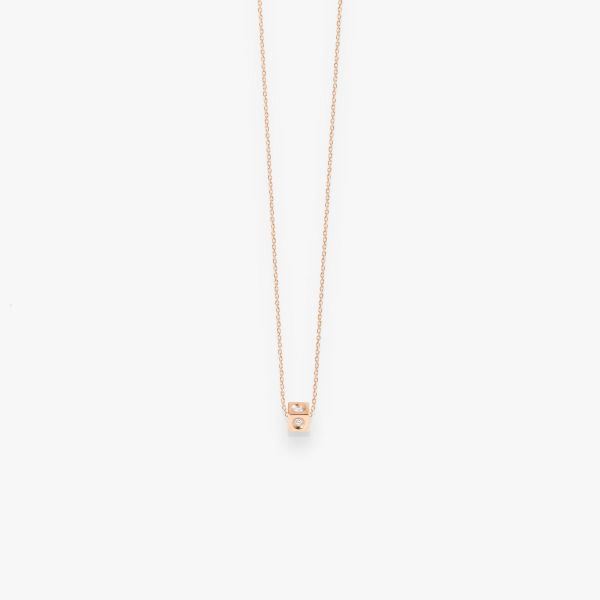 Collier Vanrycke Paris Cubix Or rose 18k diamants