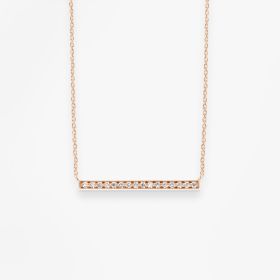 Collier Vanrycke Paris Medellin Or rose horiztontal diamants