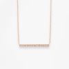 Collier Vanrycke Paris Medellin Or rose horiztontal diamants