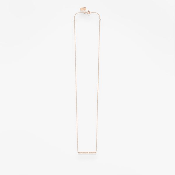 Collier Vanrycke Paris Medellin Or rose horiztontal diamants