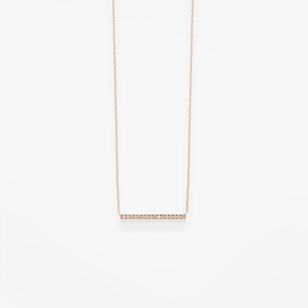 Collier Vanrycke Paris Medellin Or rose horiztontal diamants