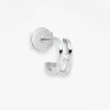 Mono Boucle Vanrycke Charlie Or blanc 18k diamant oreille gauche