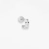 Mono Boucle Vanrycke Charlie Or blanc 18k diamant oreille gauche