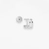 Mono Boucle Vanrycke Charlie Or blanc 18k diamants oreille gauche