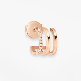 Mono Boucle Vanrycke Charlie Or rose 18k diamants oreille gauche