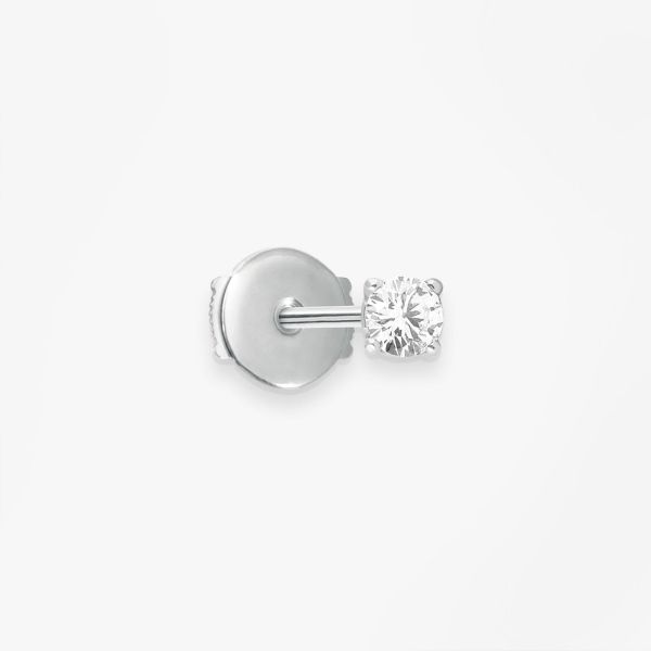 Puce d'oreille Vanrycke Paris Valentine Or blanc 18k diamant