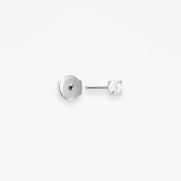 Puce d'oreille Vanrycke Paris Valentine Or blanc 18k diamant
