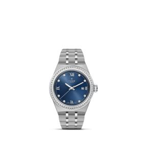Montre Femme Tudor Royal 28mm Cadran Bleu Index Diamants