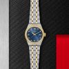 Montre Femme Tudor Royal 28mm Or Jaune Cadran Bleu Index Diamants