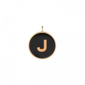 Pendentif Ginette NY Initiale "J" Ever Or Rose Onyx