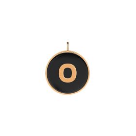 Pendentif Ginette NY Initiale "O" Ever Or Rose Onyx
