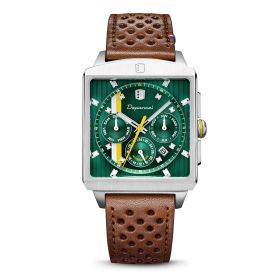 Montre Depancel Série-R01 Green Calendrier Automatique Bracelet Racing Marron