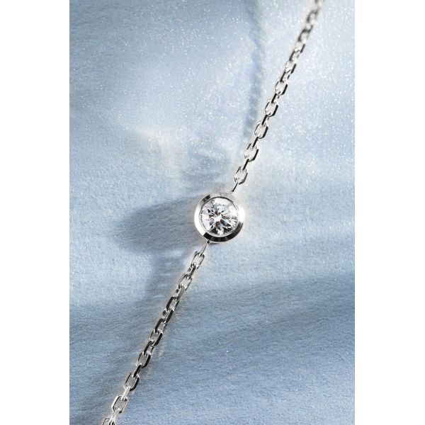 Bracelet Redline Chaîne Diamant Rond 0.10ct Or Blanc Serti Clos
