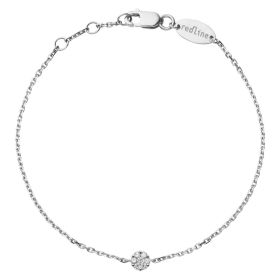 Bracelet Redline Illusion sur chaîne Or Blanc Diamant 0.05ct Serti Invisible
