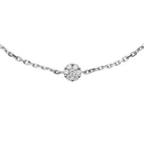 Bracelet Redline Illusion sur chaîne Or Blanc Diamant 0.05ct Serti Invisible